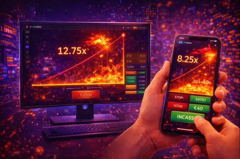 Aviator su desktop e smartphone